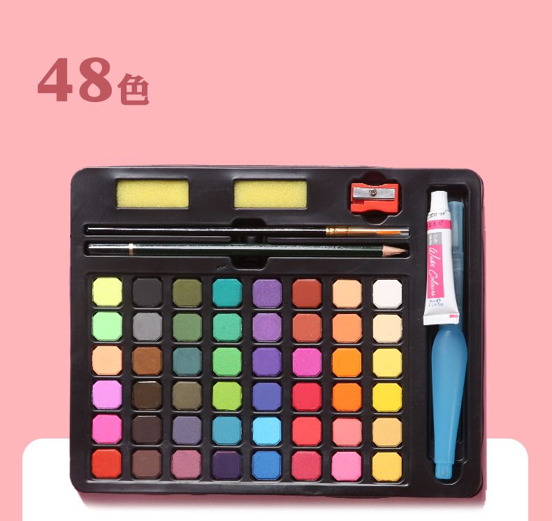 Children's watercolor paint set, tin box, artist kit