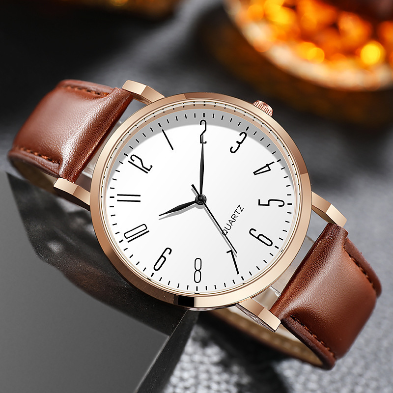 Herren-Digitaluhr mit Ledergurt