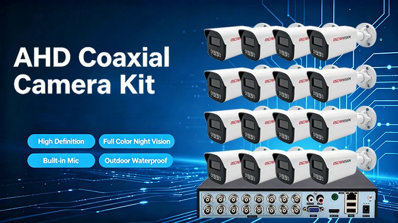 Coaxial camera set 16-channel, 2-8MP options, waterproof