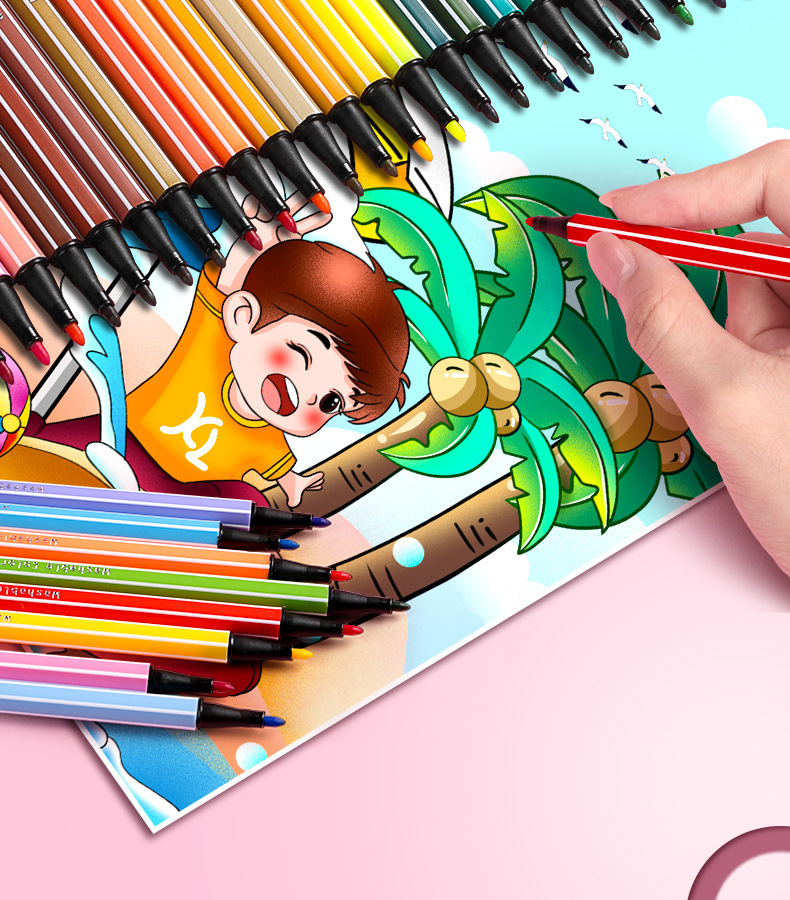 Aquarell-Marker-Set 12er und 48er waschbar