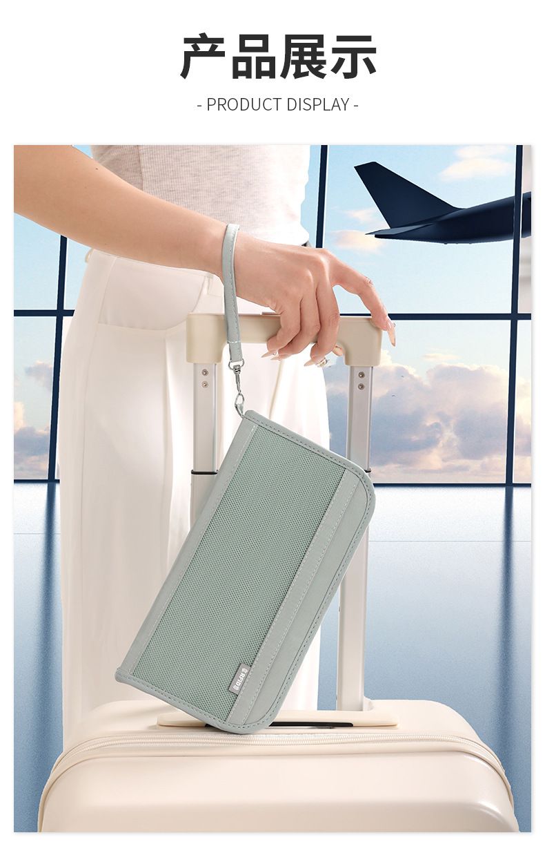 Reisepass-Etui, Dokumententasche, RFID-Schutz, großes Fassungsvermögen