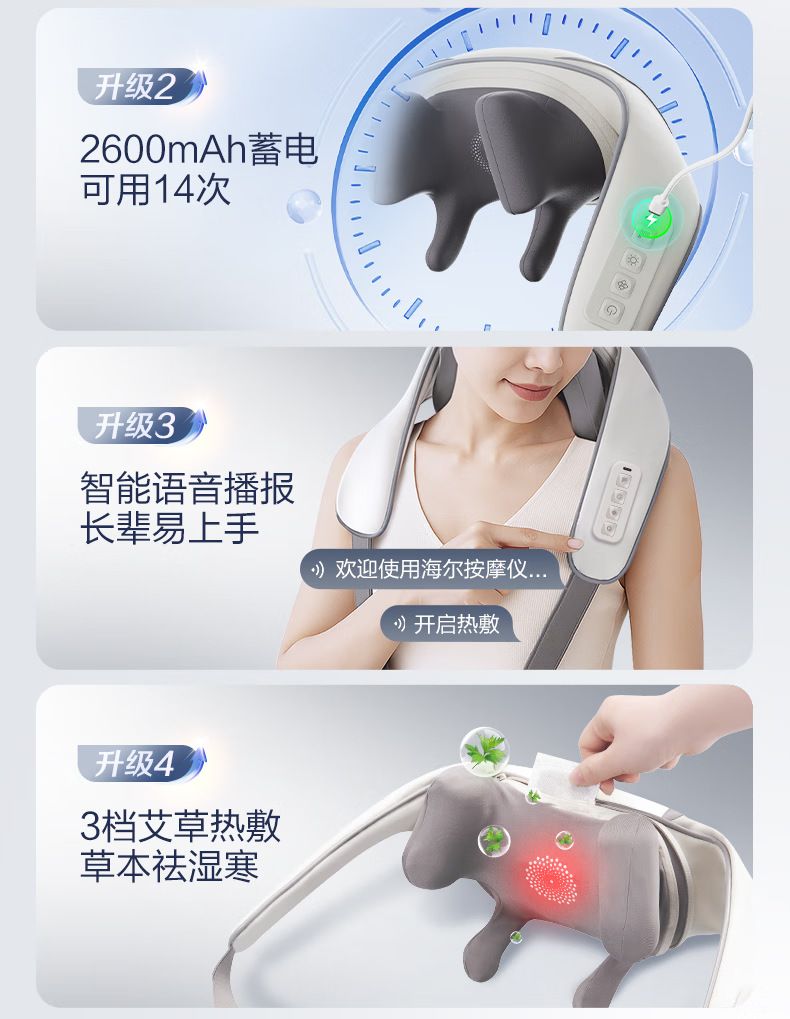 Haier HHZ-J503Z Boyun Masaj Cihazı, Şal Tipi, Otu ile