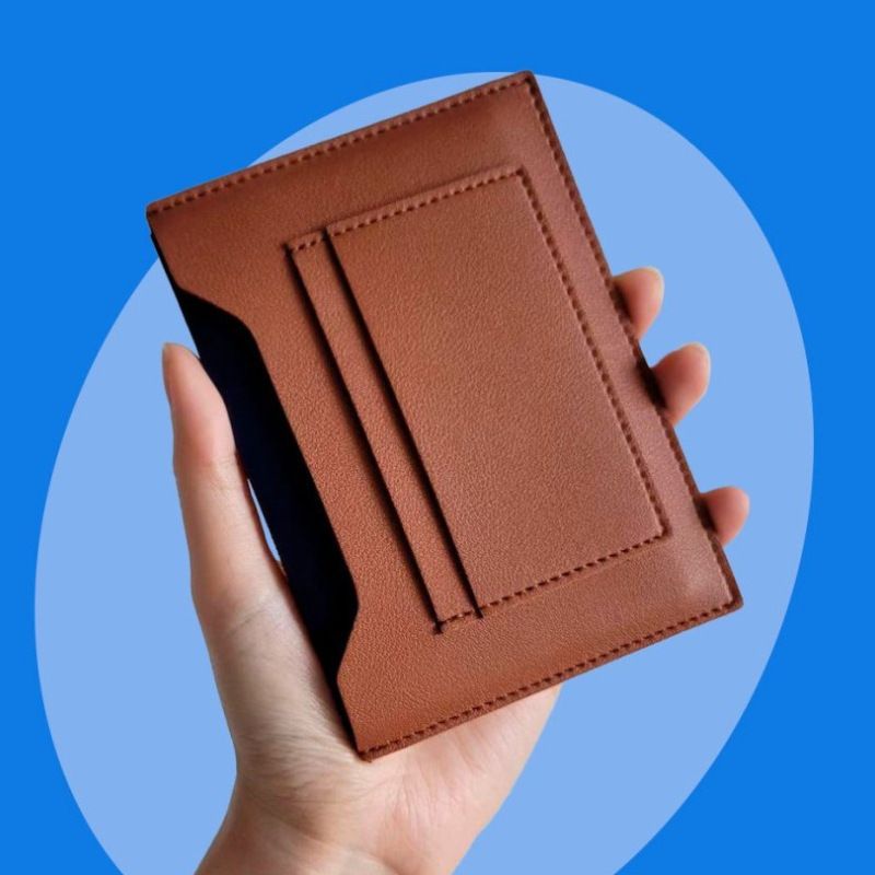 Korean-style travel passport holder, PU leather, multiple card slots