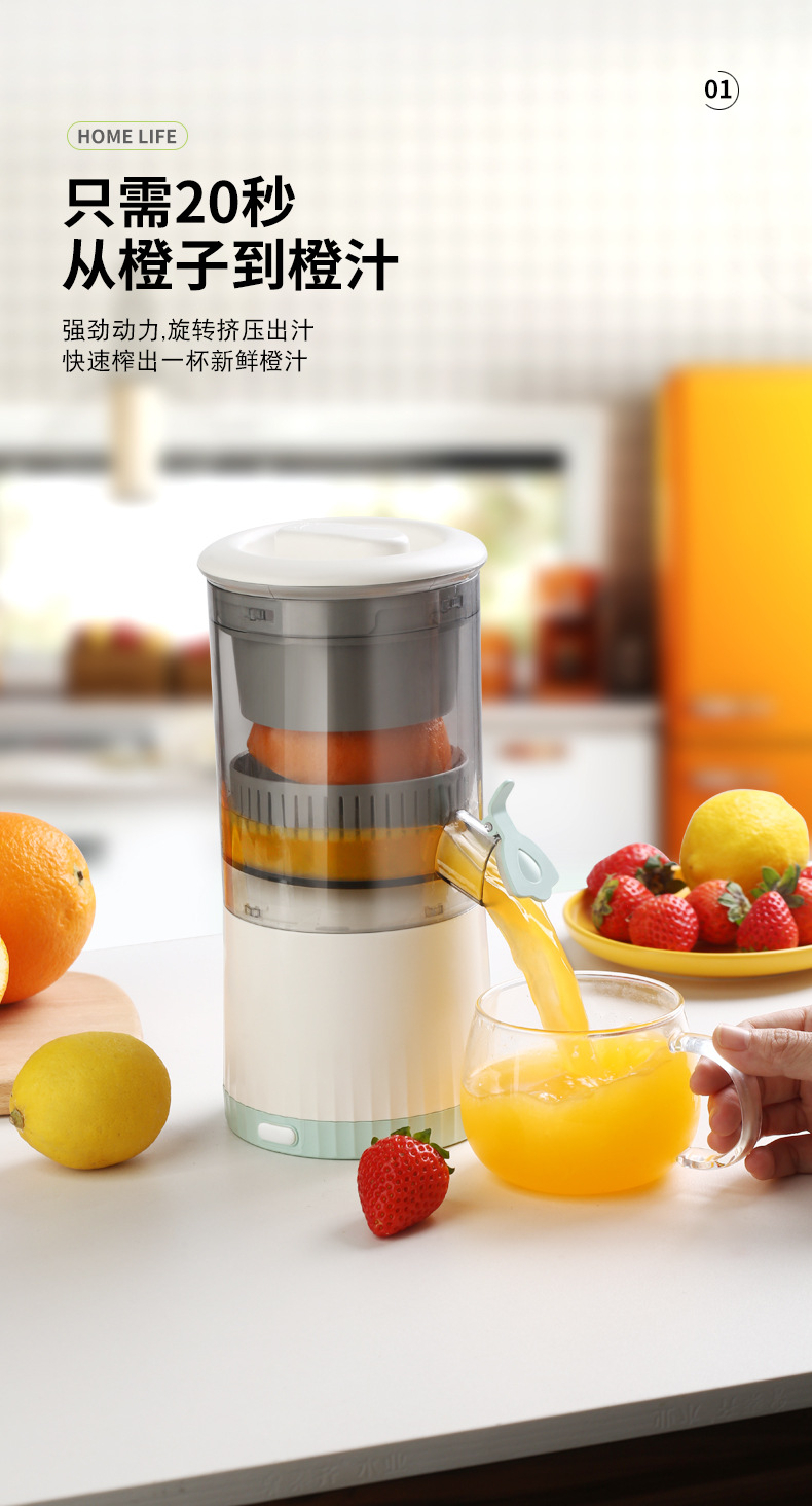Portable electric fruit juicer, multifunctional