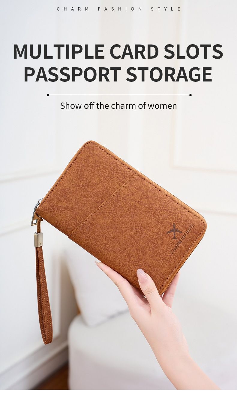 RFID passport holder, anti-magnetic zip case