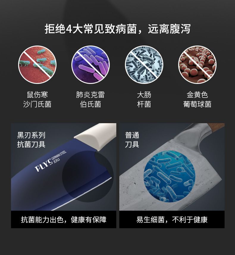外贸德国厨房刀具套装全套组合厨具菜刀砍骨刀家用厨具用品