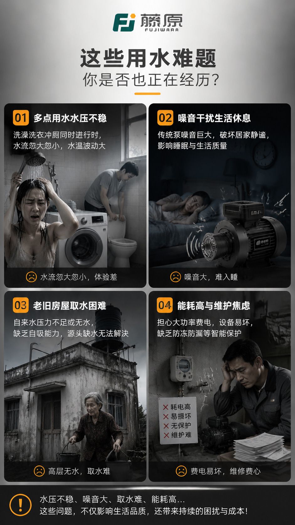 藤原永磁变频增压泵家用全自动静音自来水恒压泵全屋自吸泵抽水机