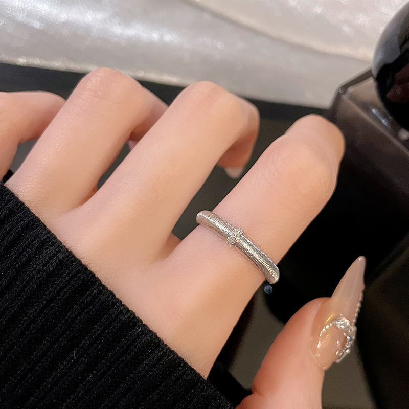 S925 sterling silver adjustable ring for women, vintage style