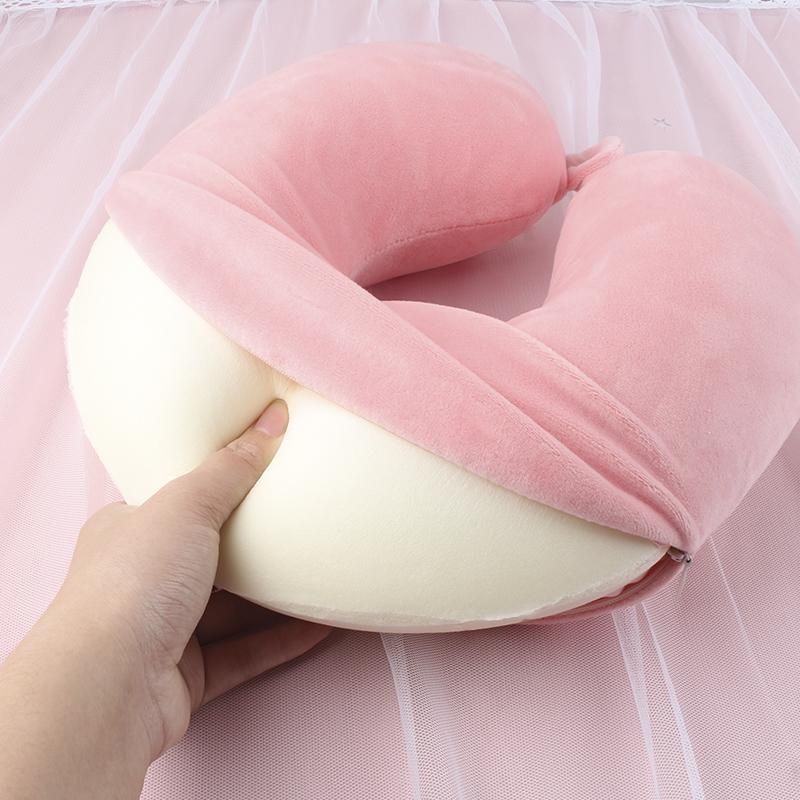 u型头枕颈部靠枕回弹记忆棉可拆洗成学生午睡枕头便携旅行飞机枕