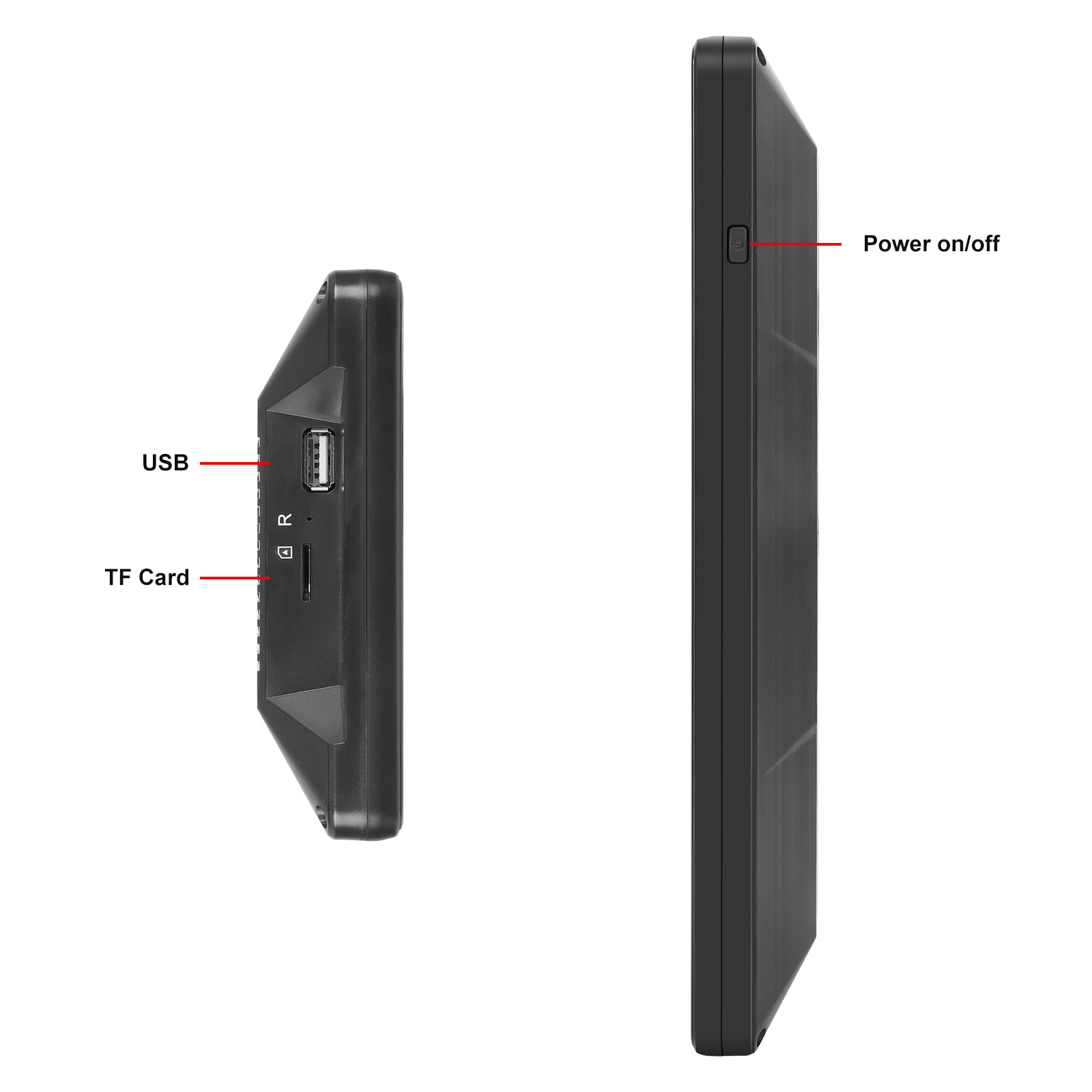 10.36 inch HD digital truck rearview mirror DVR with BSD