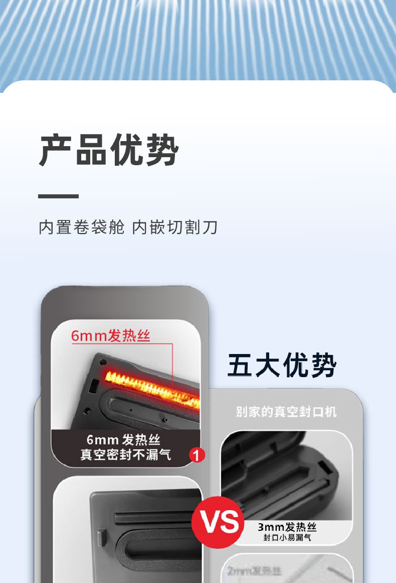 Vacuum sealing machine for food preservation