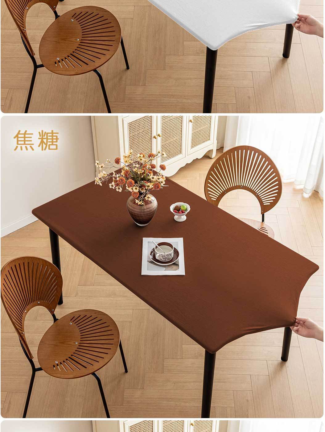 Waterproof tablecloth, elastic laminated, rectangular
