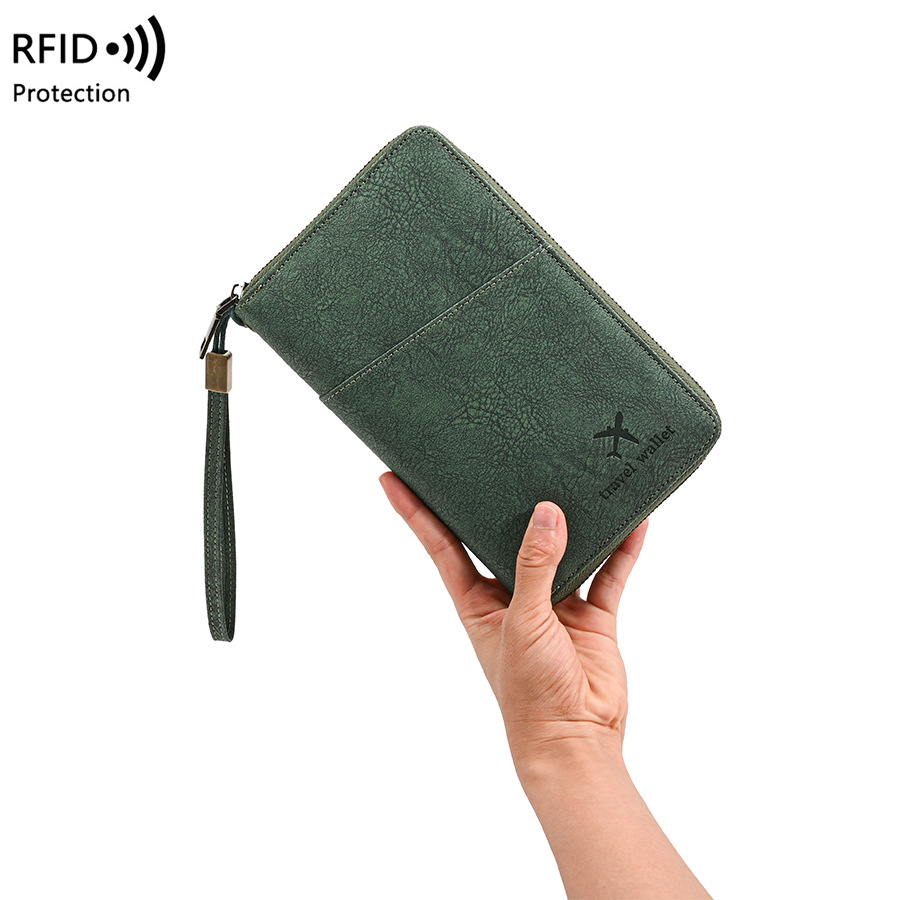 RFID Reisepass-Etui, Reißverschluss, Reisedokumente