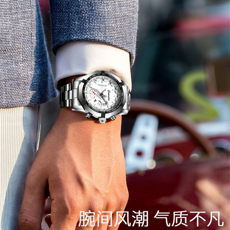 Automatic Men's Watch Calendar Stainless Steel Strap