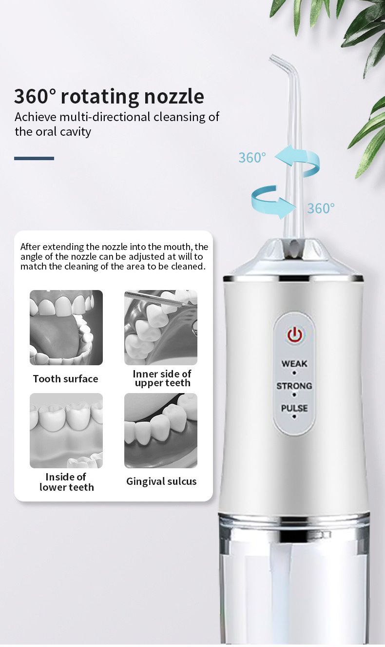 Electric teeth cleaner, portable oral irrigator