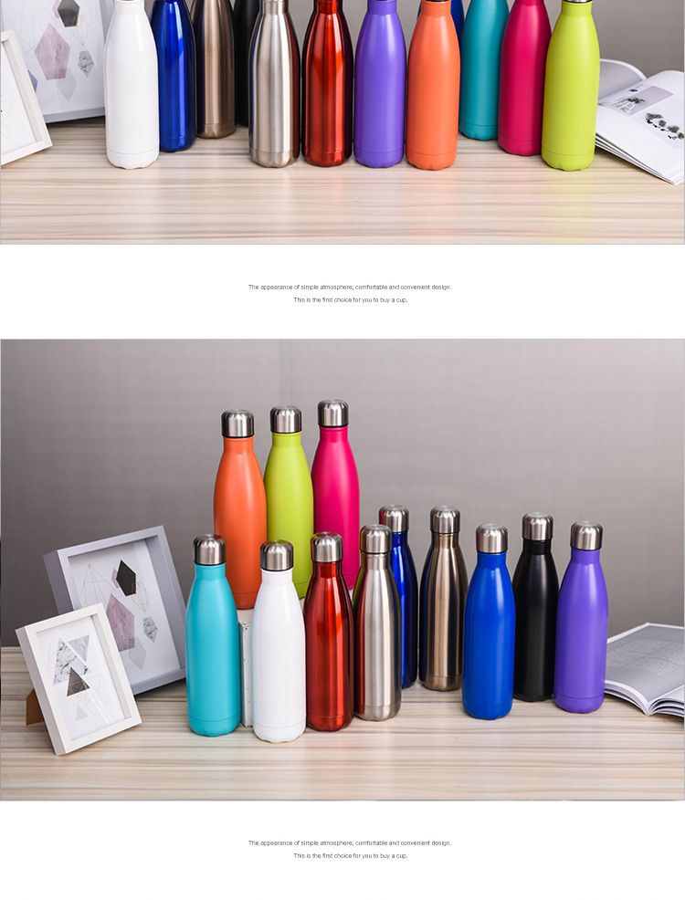 304 Stainless Steel Thermos Bottle, Double-Wall Vacuum Insulated