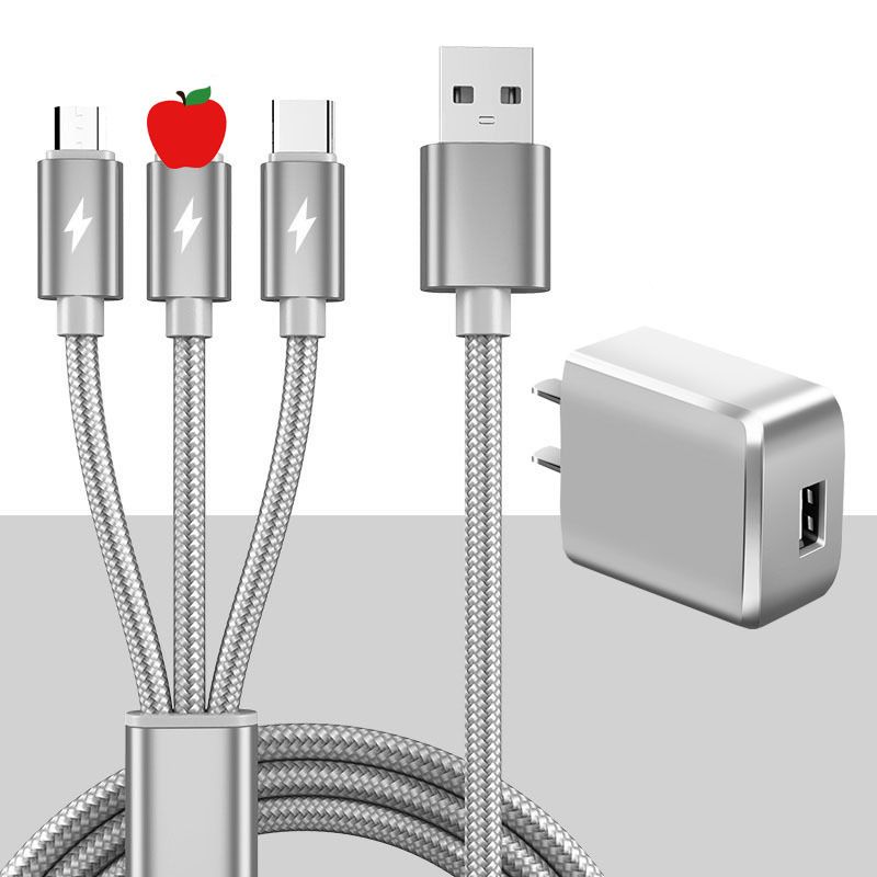 3-in-1 Schnelllade-Adapter kompatibel mit Huawei/OPPO/Apple/Android