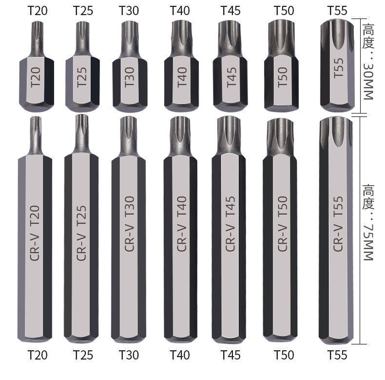 40-piece S2 screwdriver bit set for power tools