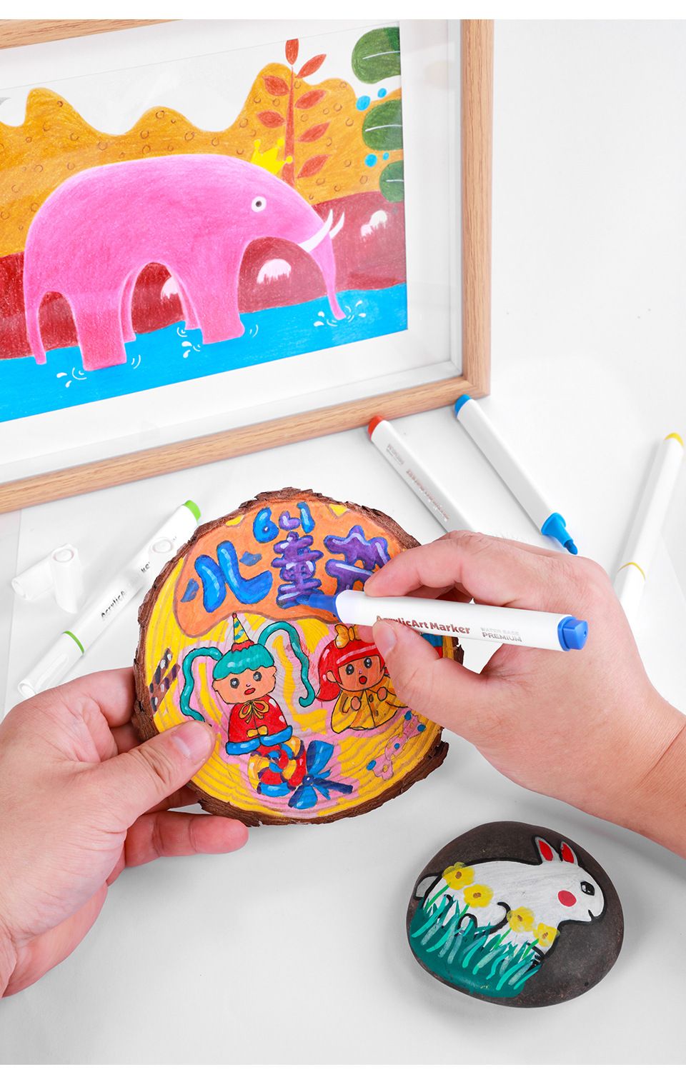 Acrylic marker pen set for children's drawing and painting