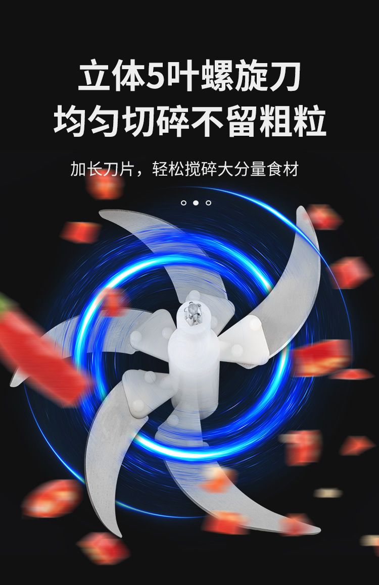 跨境多功能不锈钢绞肉机家用电动辅食碎肉机大容量电动料理机定制