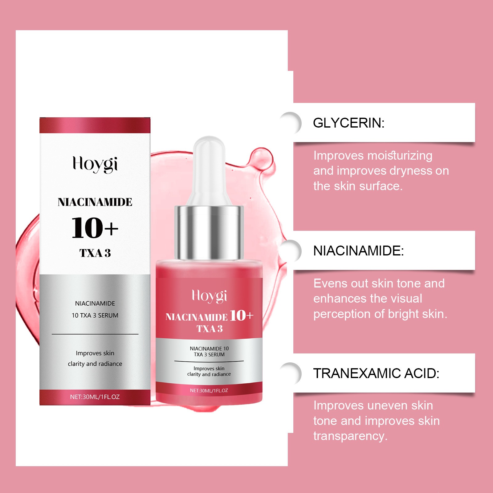 HOYGI Hyaluronsäure-Serum, feuchtigkeitsspendend für das Gesicht