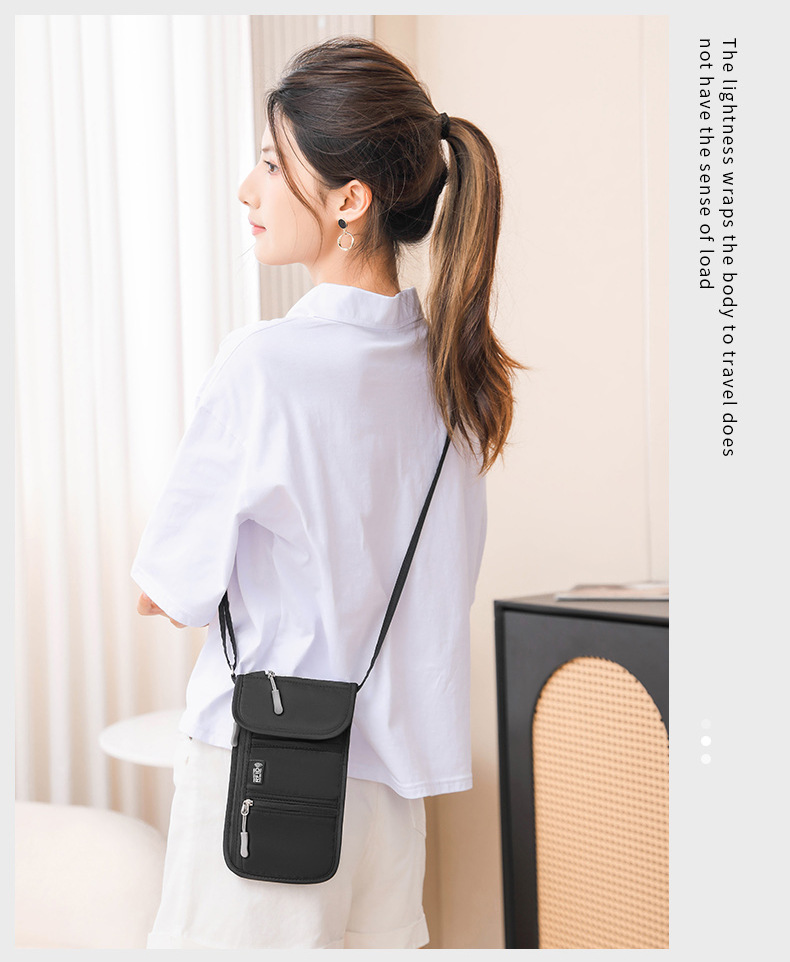 RFID-Blocking Document Bag with Passport Holder and Card Organizer