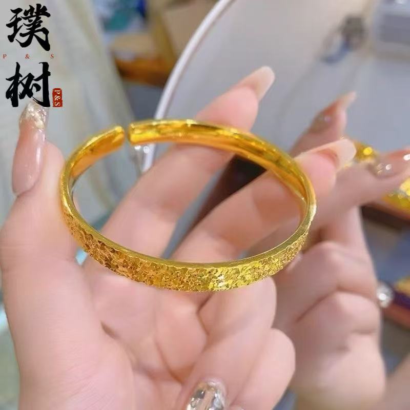 Sha jin bell ruyi bracelet for women, open adjustable, new Chinese style