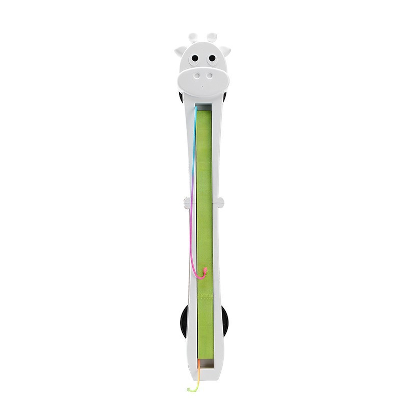 Automatic cat teaser toy, door-mounted with moving rope mechanism