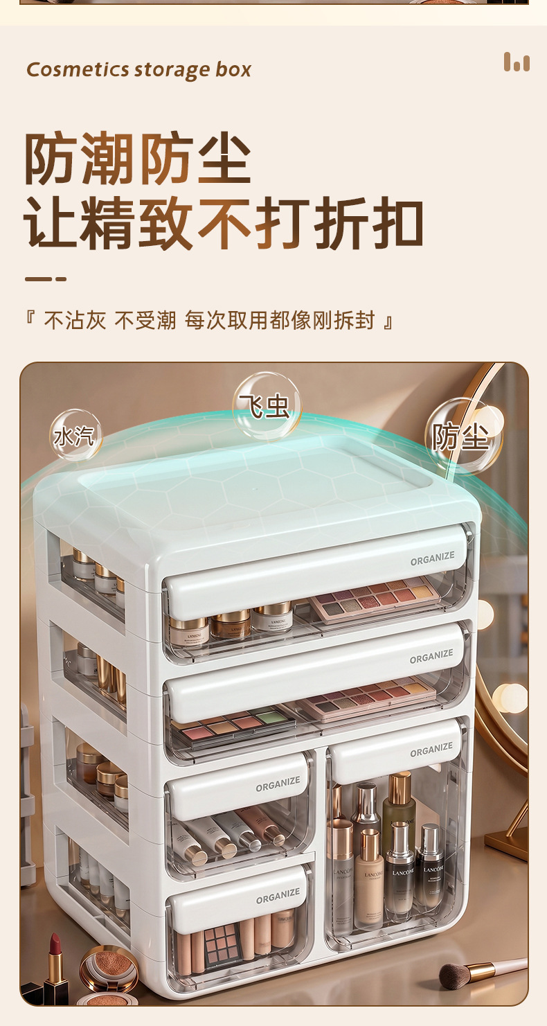 Multifunctional drawer cosmetic storage box