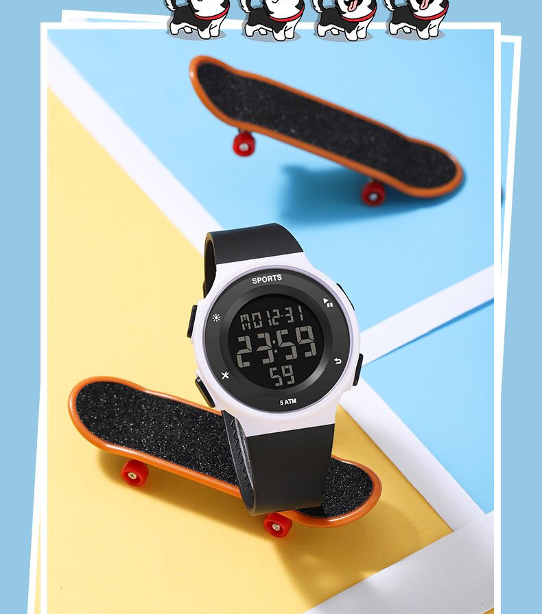 Elektronische Kinderuhr für Jungen mit sportlichem, minimalistischem Design