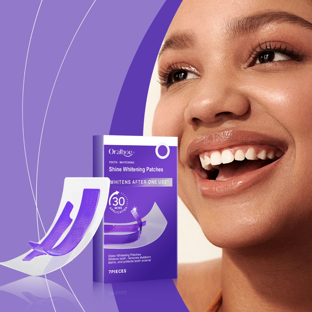Oalhoe teeth whitening strips, 7-piece set