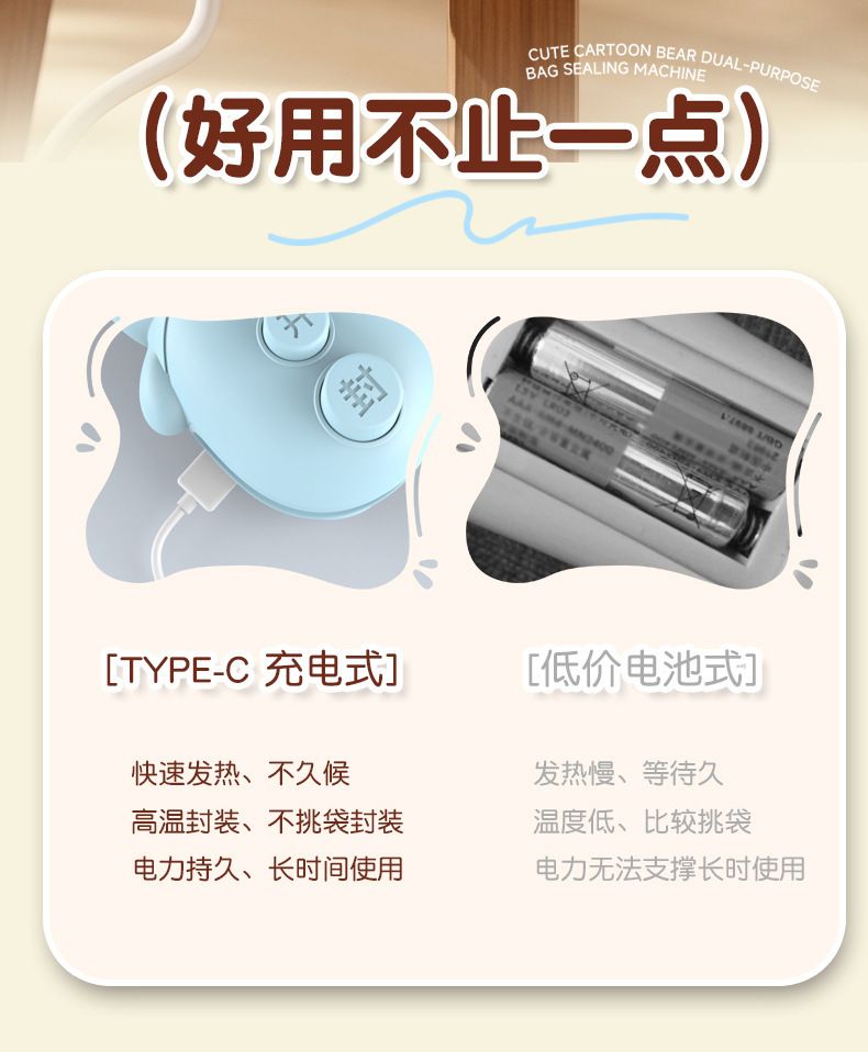 Portable magnetic plastic bag sealer, hand press