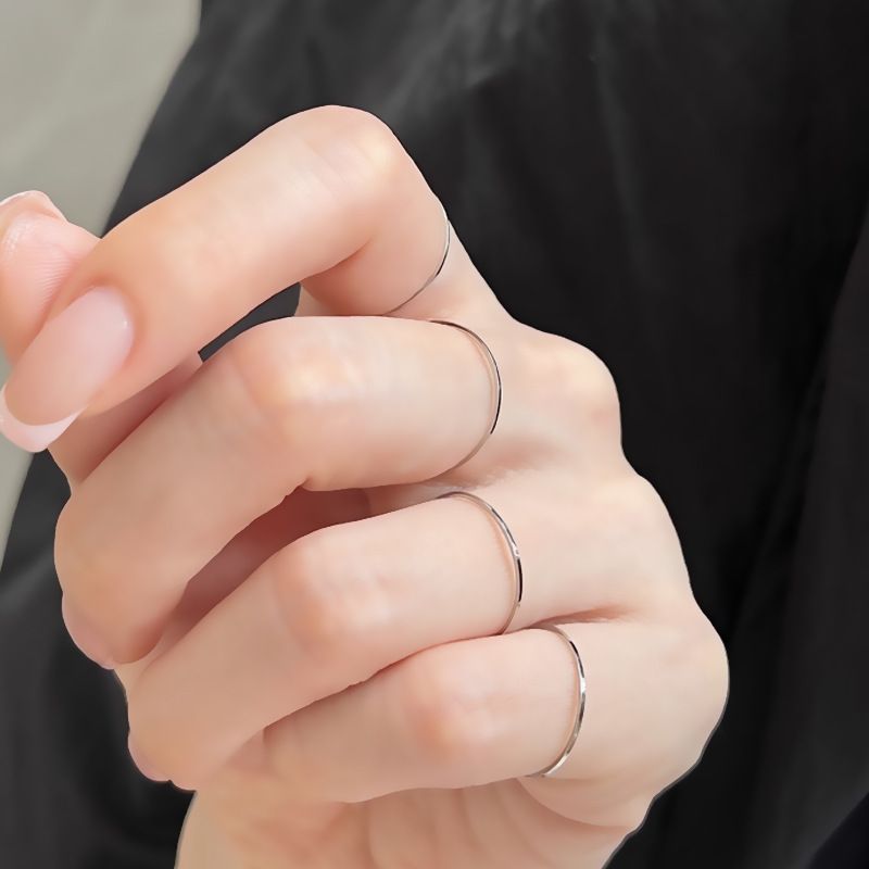 Titanyum çelik yüzük, 0.5mm, mat, kadın