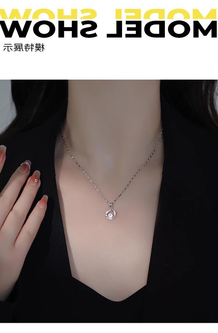 S999 Silber Möbius Anhänger Schlüsselbein Kette Damen