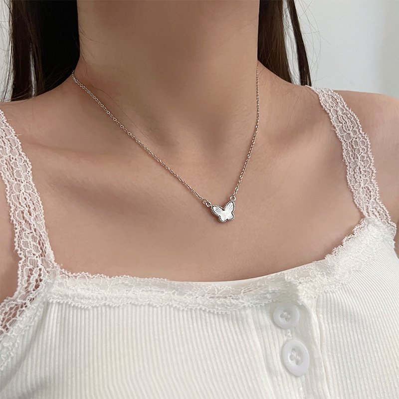S925 Silber-Perlenkette, elegantes Design