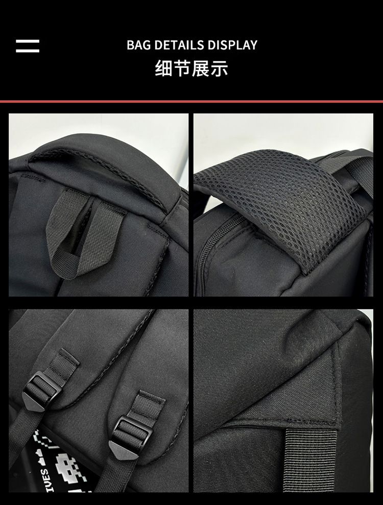 Herren- und Damen-Rucksack mit Laptop-Fach, einfarbig