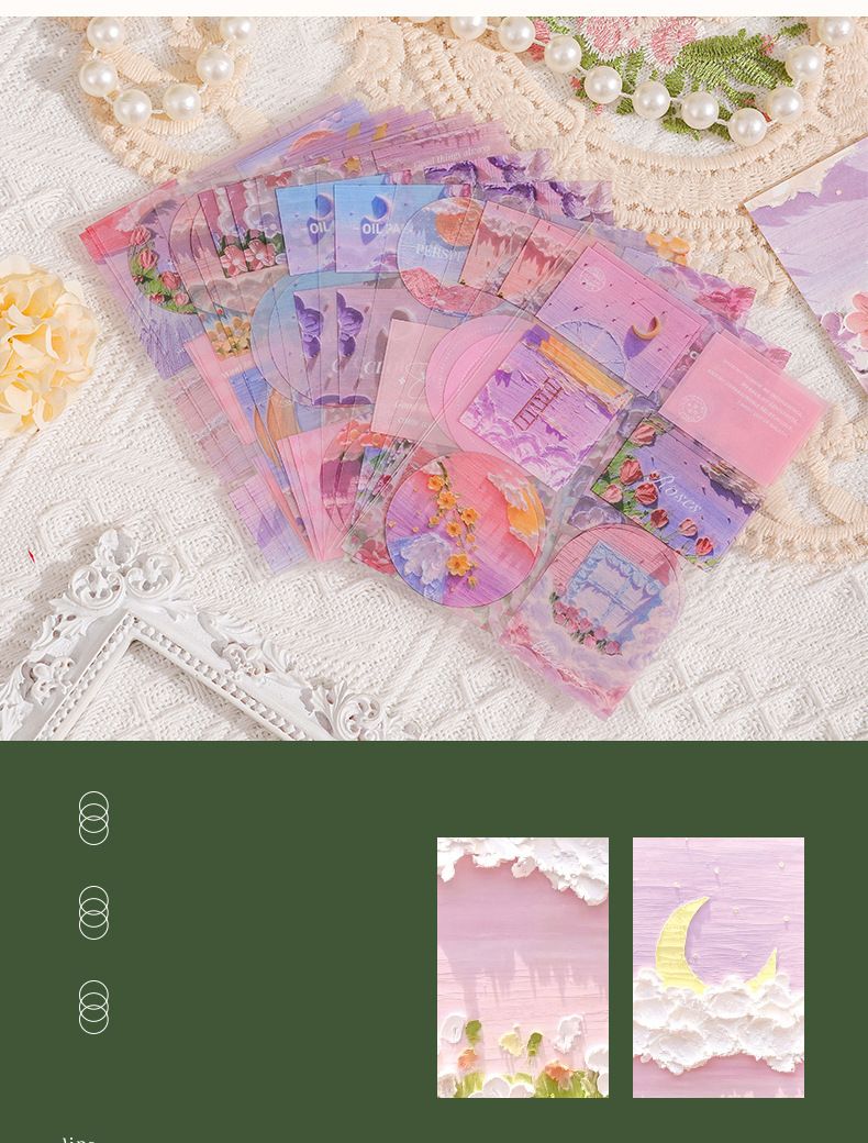 光影绘梦复古油画手账本套装礼盒少女可爱手帐本女孩生日礼物纪念
