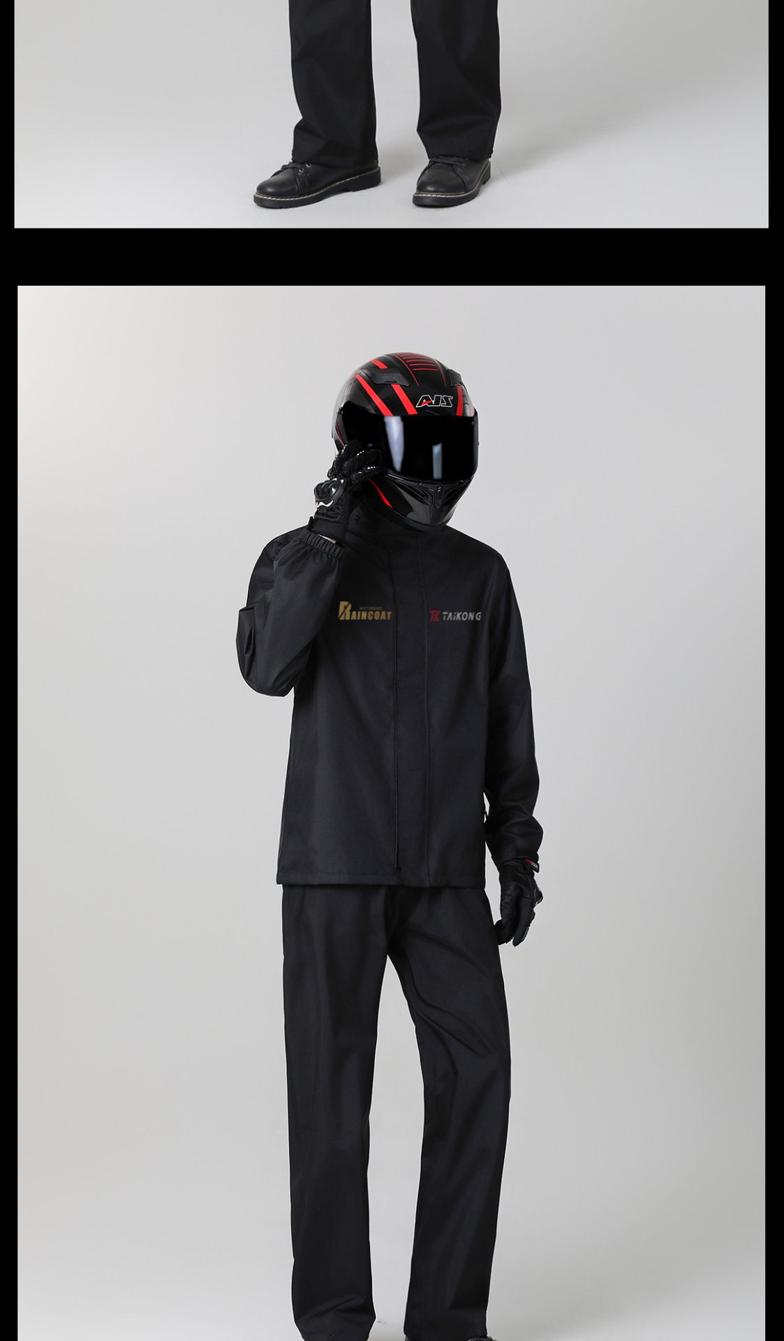 Two-piece motorcycle raincoat men's full-body suit