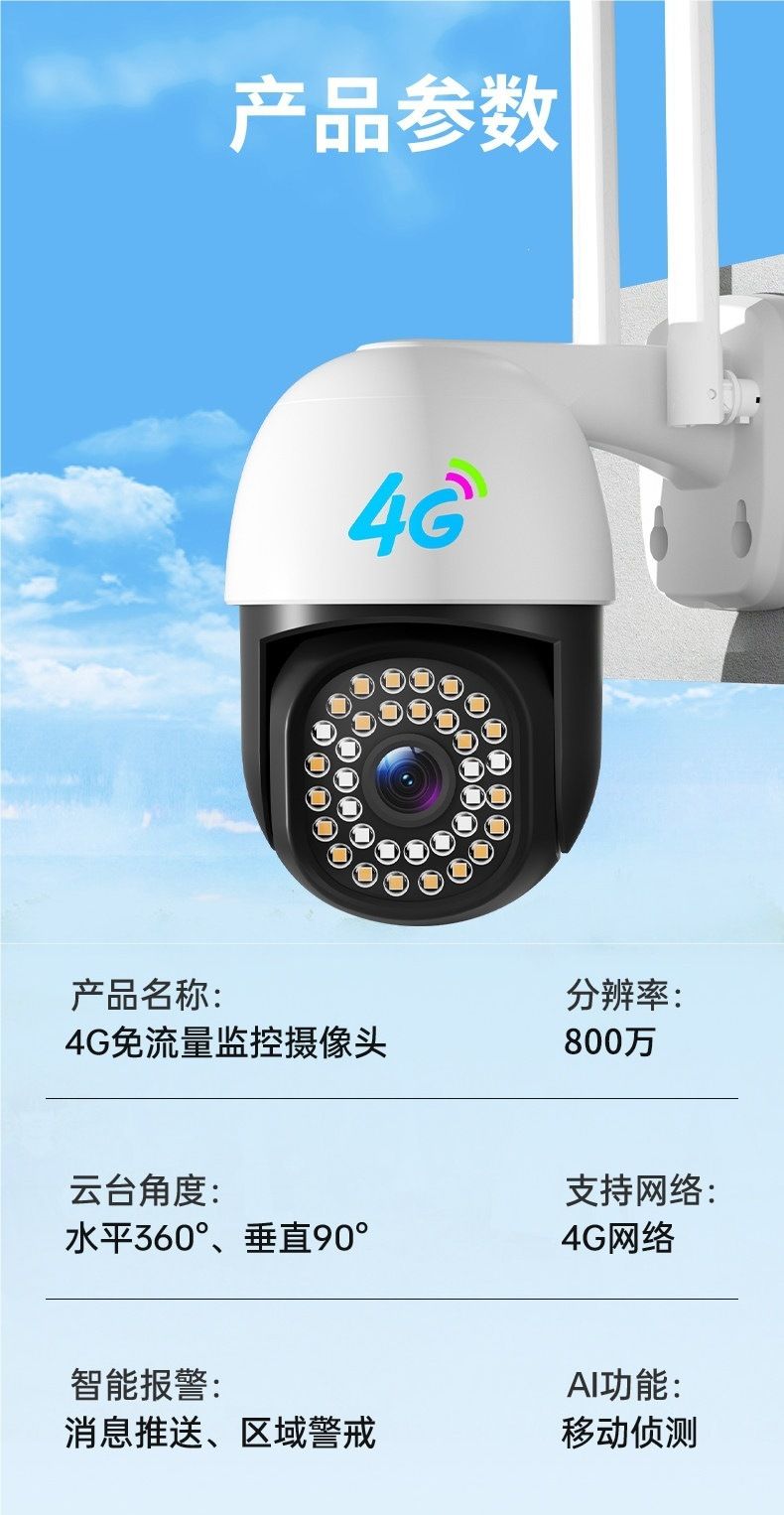 Home security camera 360 degree, internet free, night vision