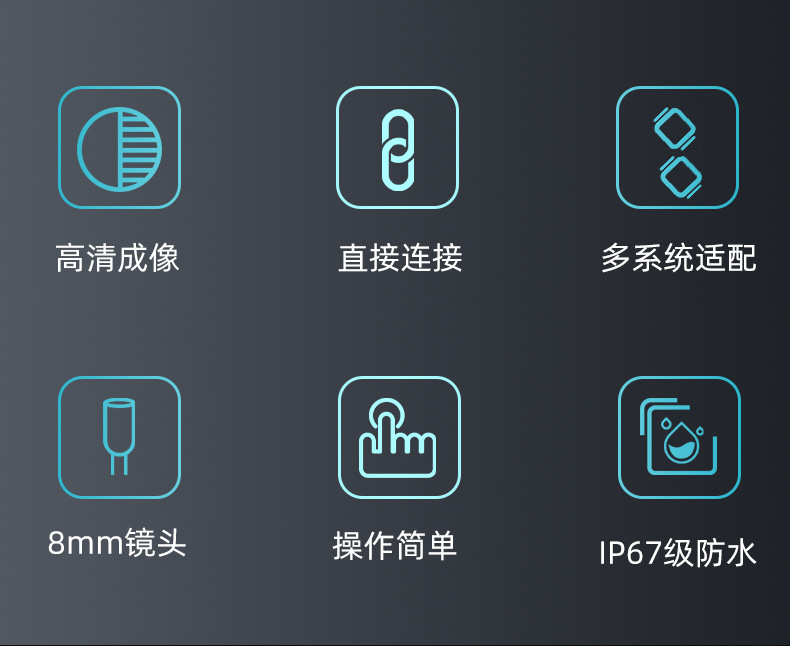 iPhone endoskop kamerası, 3MP, su geçirmez
