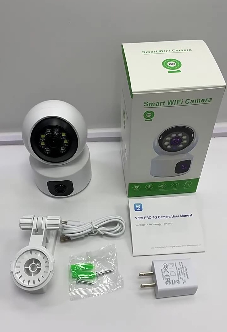 V380 dual lens 4G HD night vision surveillance camera