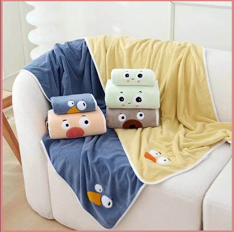 Mercan Kadife Banyo Havlusu 2'li Set