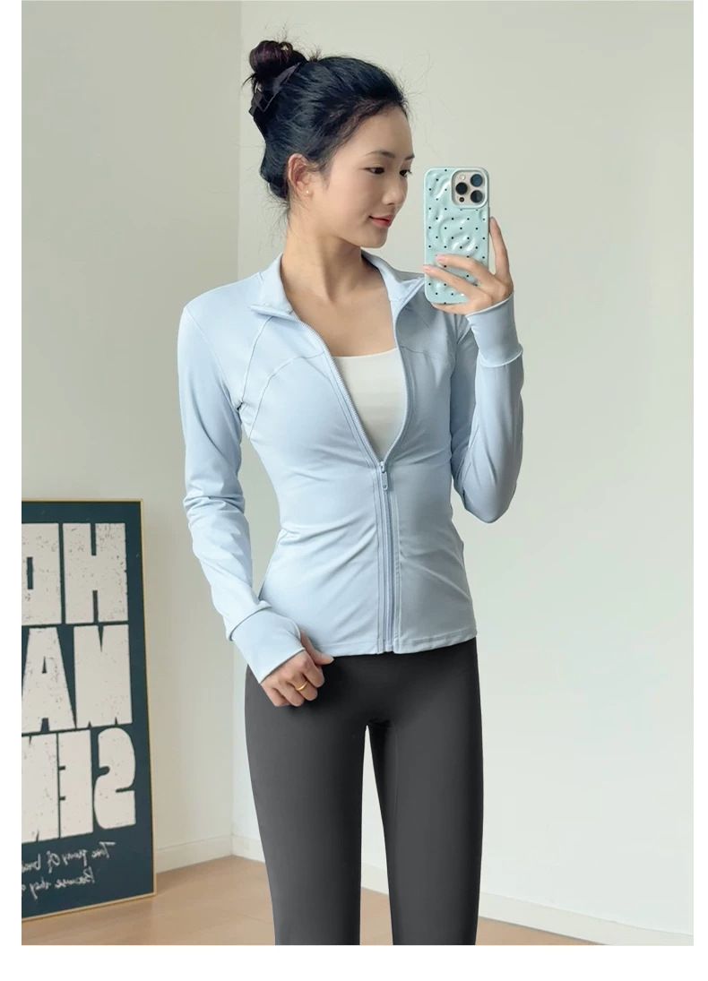 Kadın fitness yoga seti, uzun kollu, hızlı kuruyan