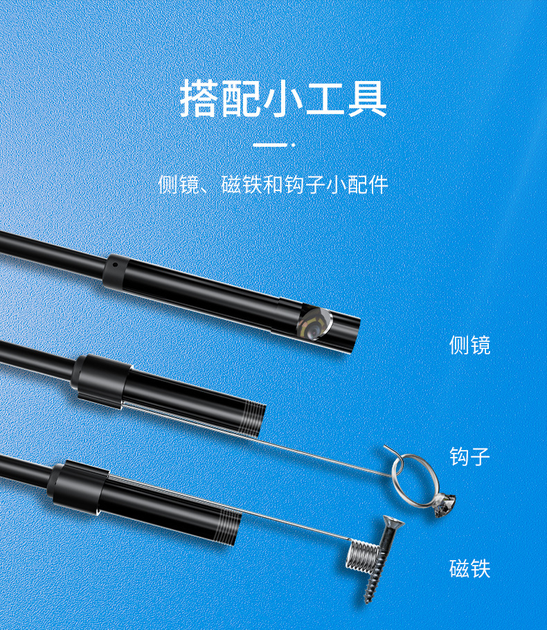 Waterproof endoscope USB Type-C, HD 1MP, compatible with Android phones