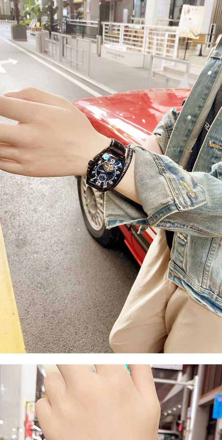 Men's Mechanical Watch Waterproof Barrel Type