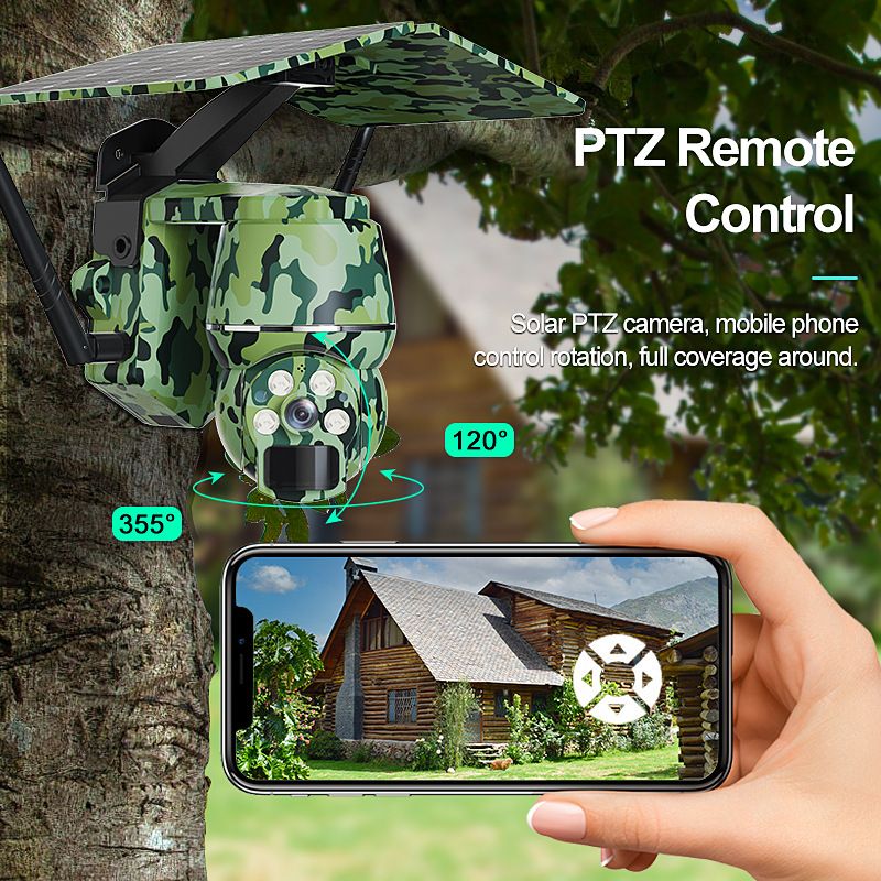 Outdoor 4G WiFi Security Camera, Solar Powered