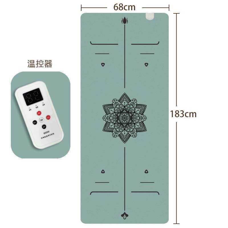 新款石墨烯发热瑜伽垫加热地垫防滑地热垫家用瑜伽馆电加热瑜伽垫