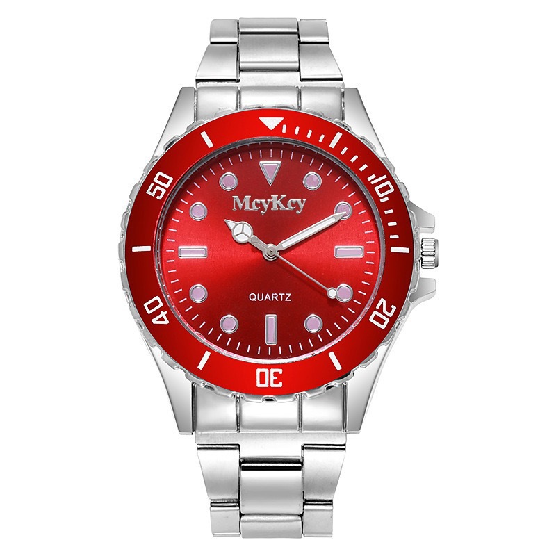 Men's quartz watch, steel strap, water-resistant business style