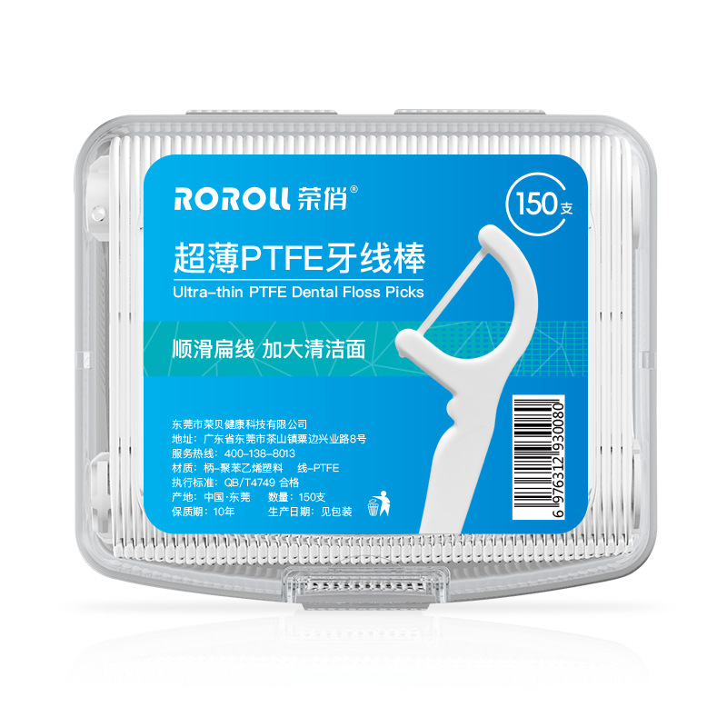 Dental Floss, PTFE Flat Wire, Ultra-Thin, 150 Pieces