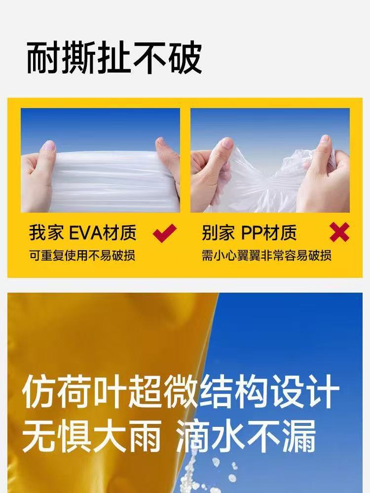 加厚EVA雨衣成人一体式全身防暴雨户外骑行通勤旅游透明连体雨披